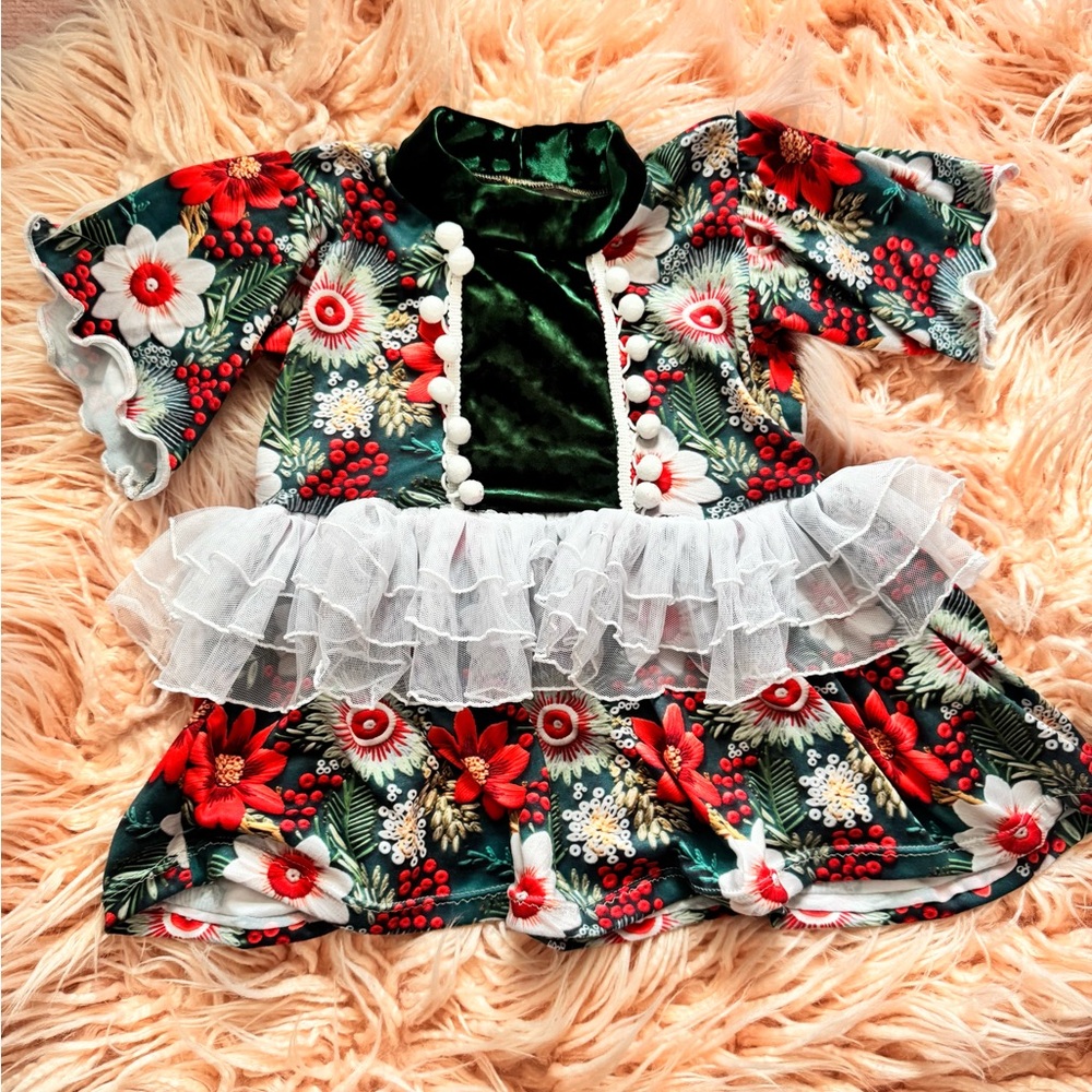 Handmade Baby Girl Christmas Dress
